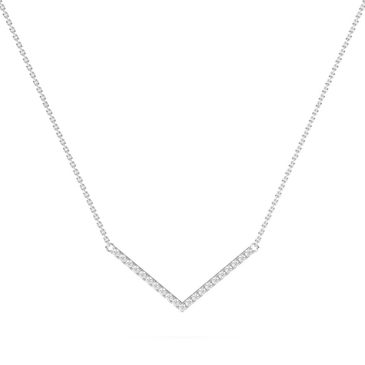V Shape Diamond Pendant