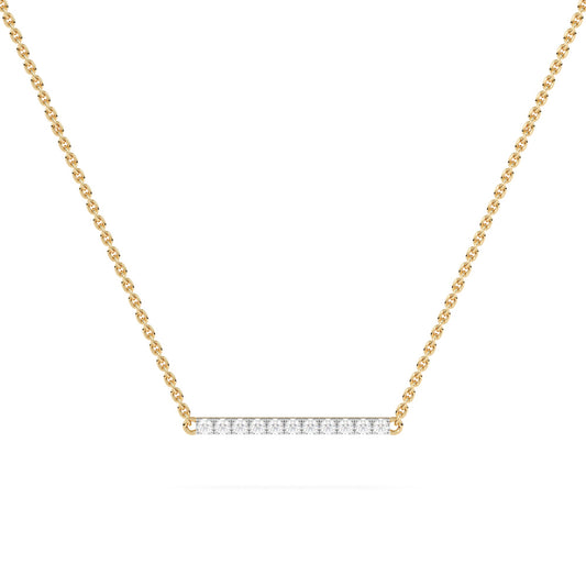 Gold Bar Diamond Pendant