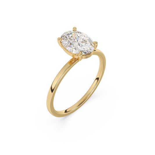 Oval Lab Diamond Solitaire