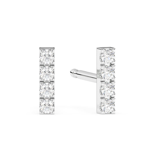 Gold Bar Lab Diamond Earrings