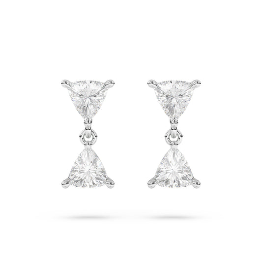 Trillion Diamond Drop Earrings
