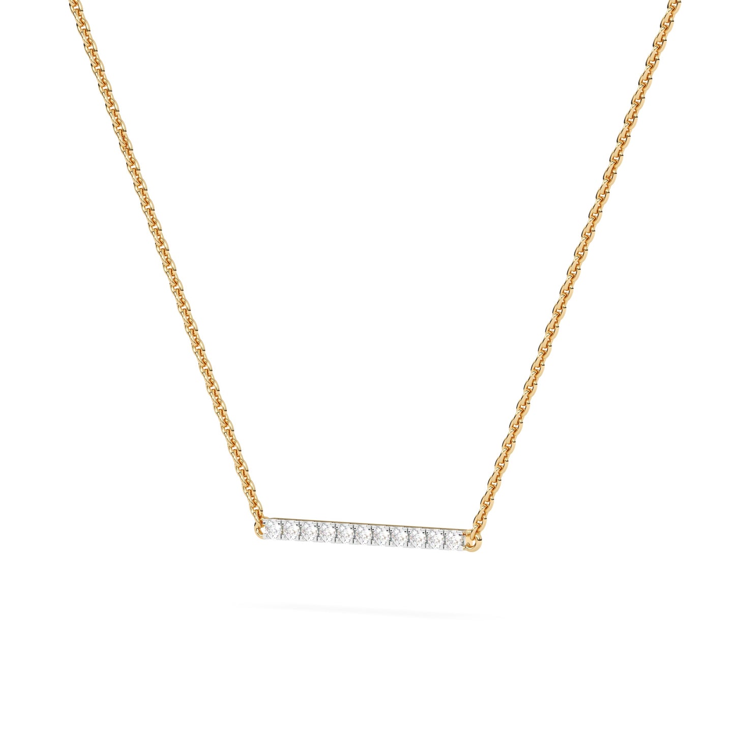 Gold Bar Diamond Pendant
