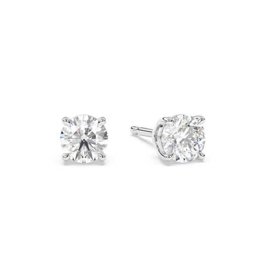 Round Brilliant Diamond Earrings