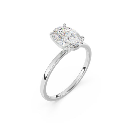 Oval Lab Diamond Solitaire