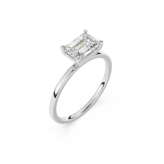 Emerald Landscape Lab Diamond Solitaire