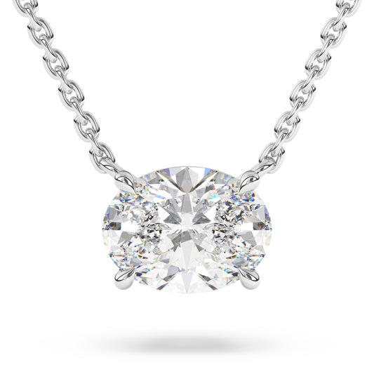 Oval Lab Diamond Pendant