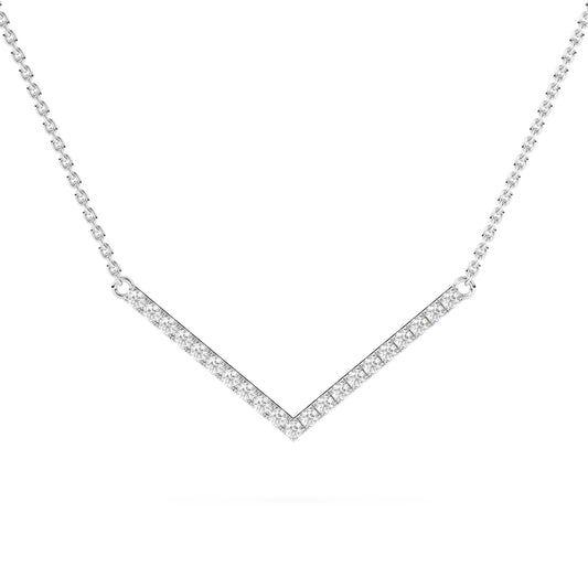 V Shape Diamond Pendant