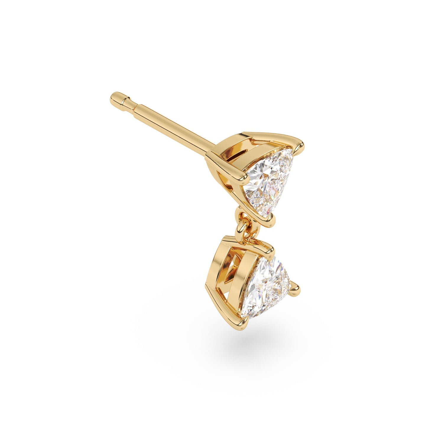 Trillion Diamond Drop Earrings