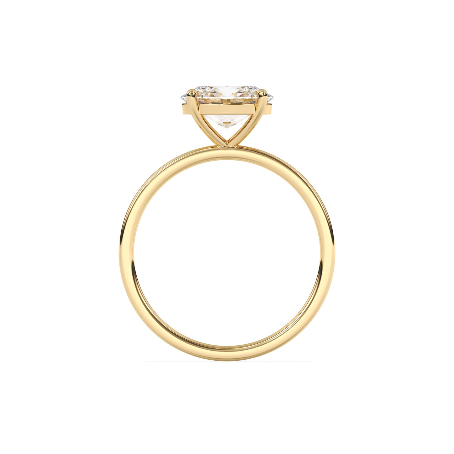 Oval Landscape Lab Diamond Solitaire