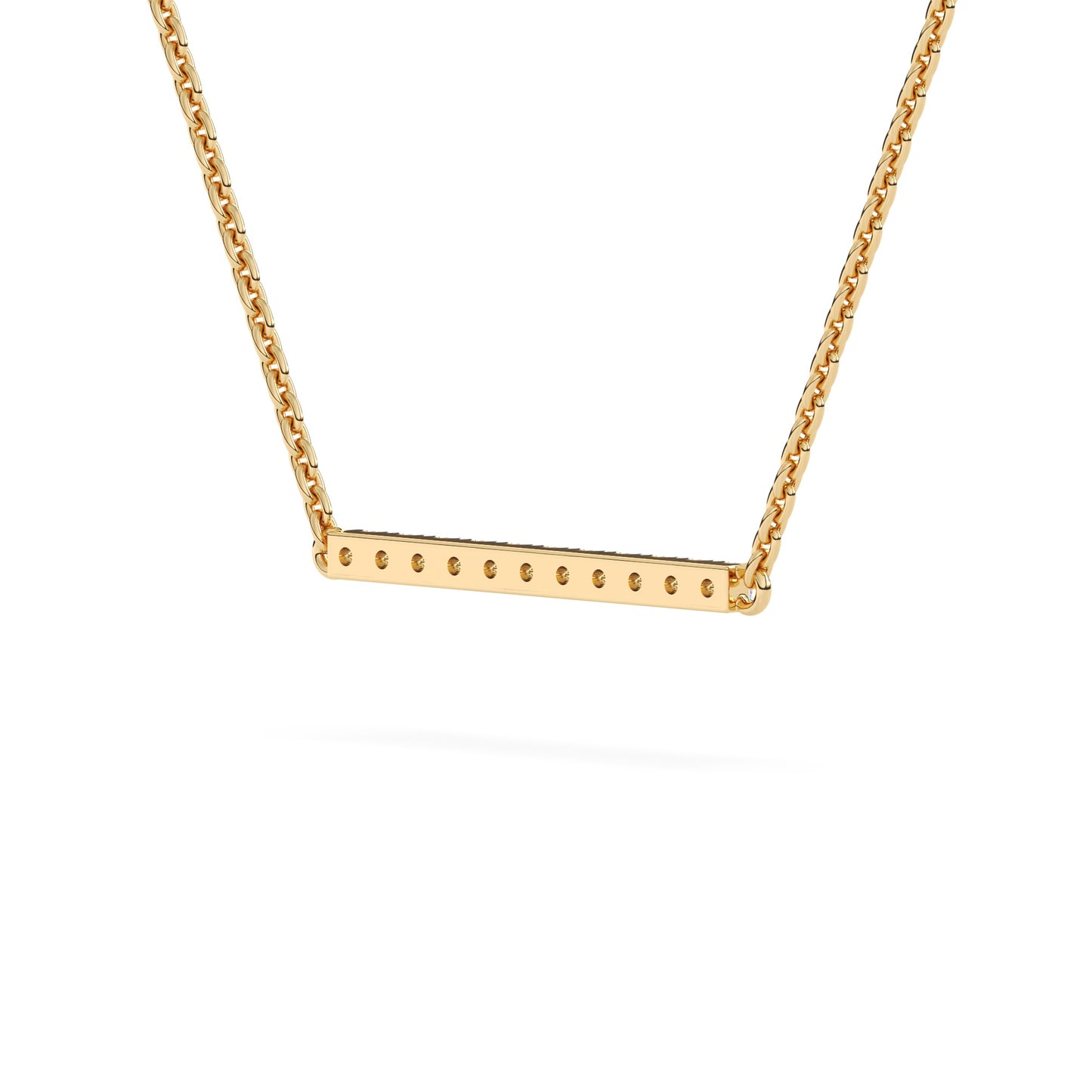 Gold Bar Diamond Pendant