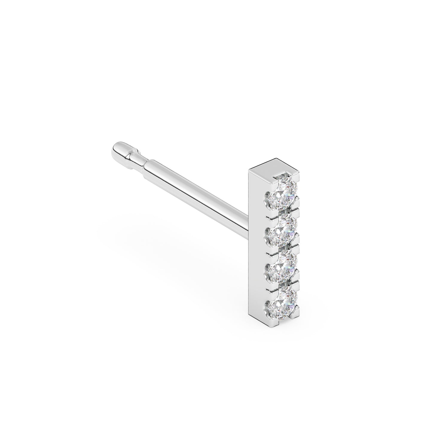 Gold Bar Lab Diamond Earrings