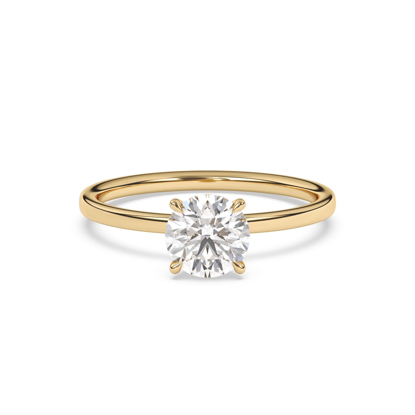 Round Brilliant Lab Diamond Solitaire