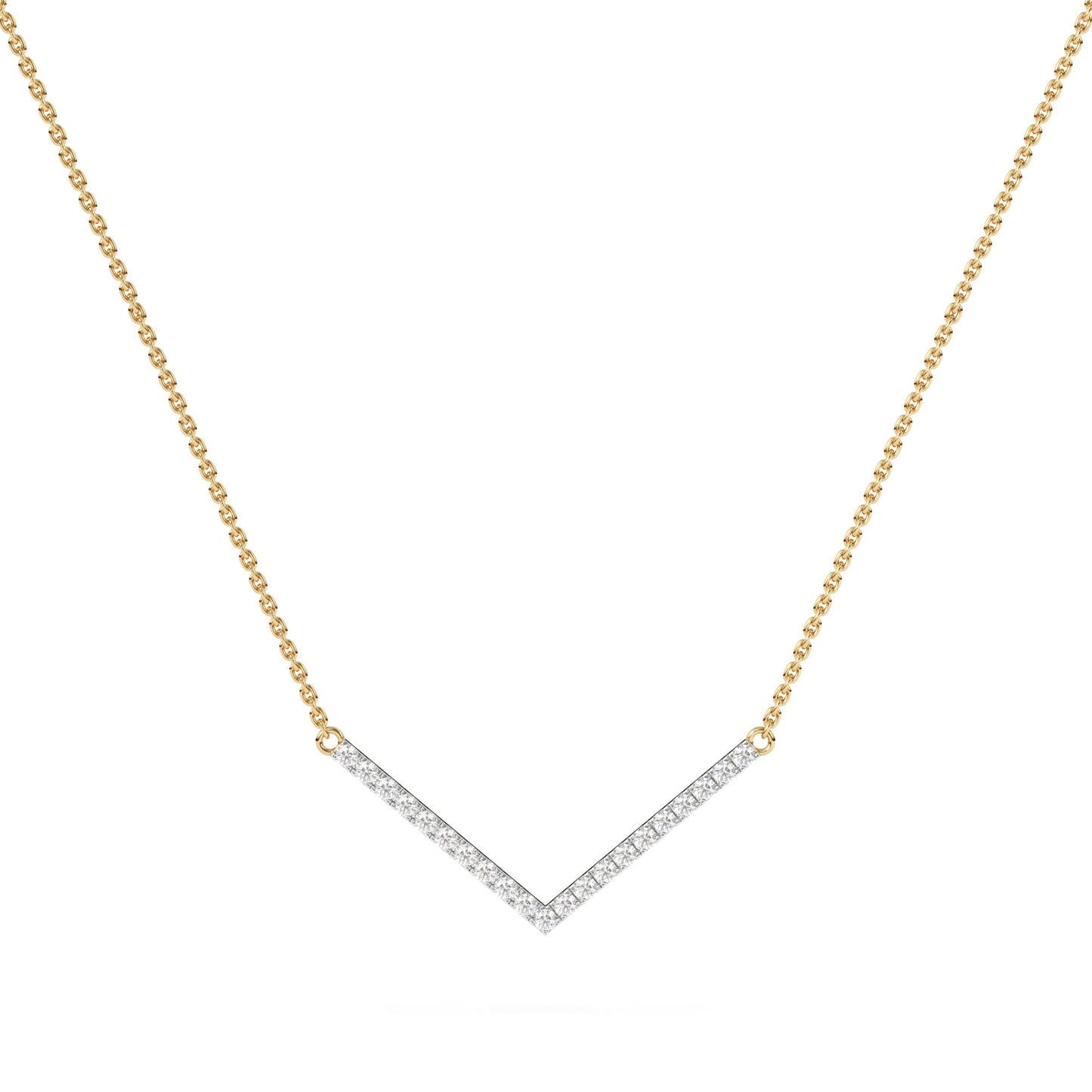 V Shape Diamond Pendant