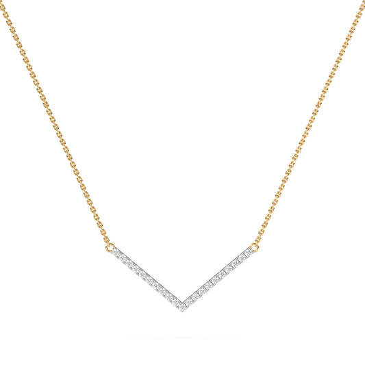 V Shape Diamond Pendant