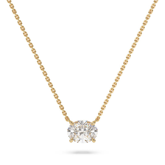 Oval Lab Diamond Pendant