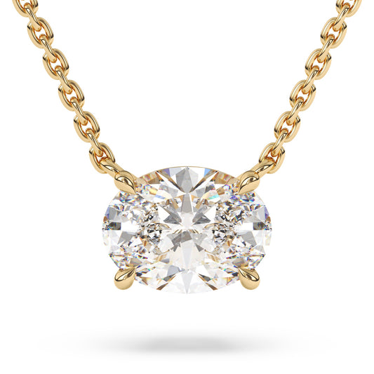 Oval Lab Diamond Pendant