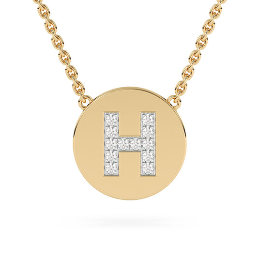 Lab Diamond Letter Pendant
