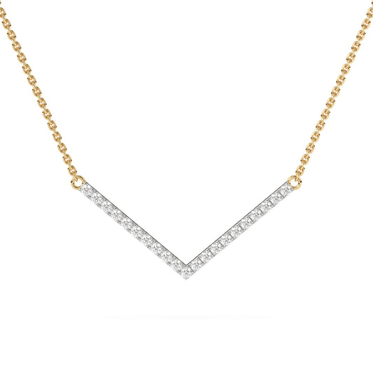 V Shape Diamond Pendant