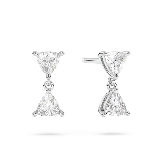 Trillion Diamond Drop Earrings