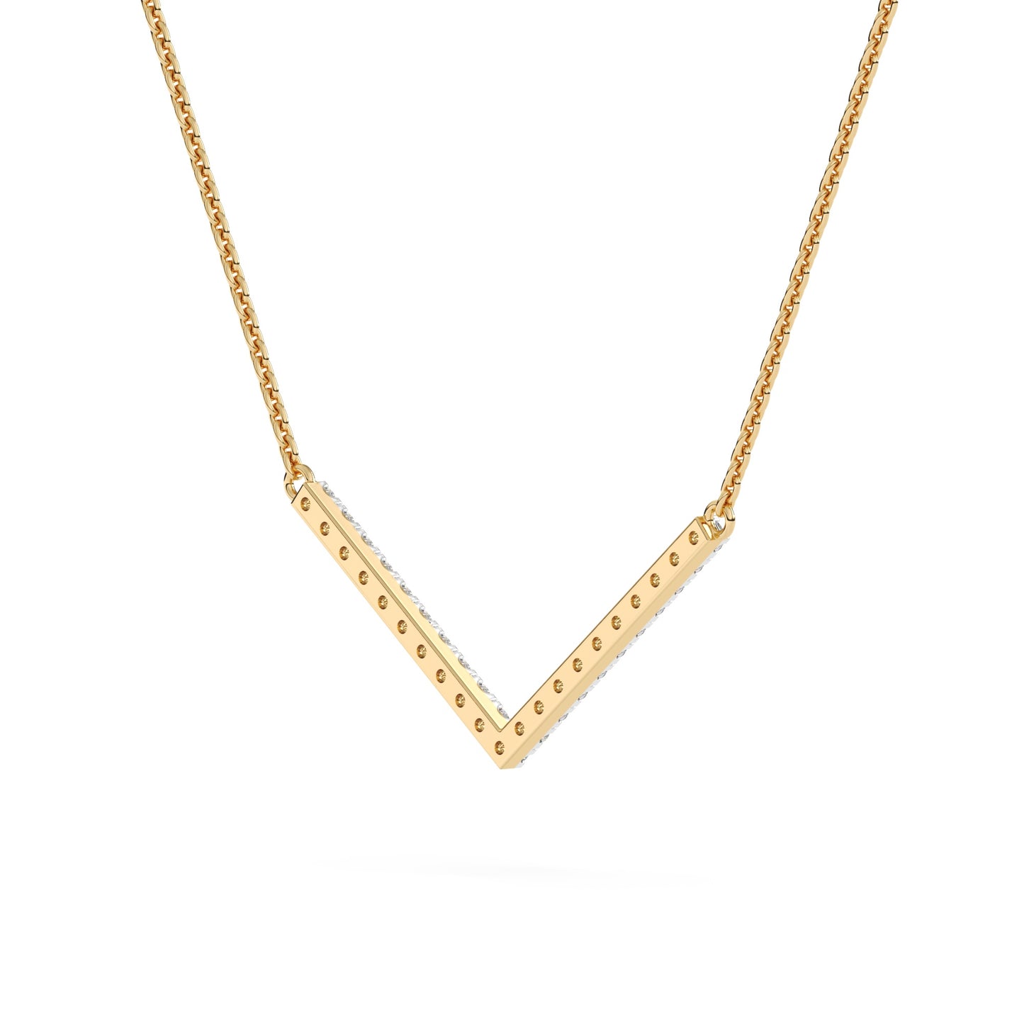 V Shape Diamond Pendant