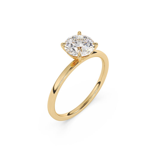 Round Brilliant Lab Diamond Solitaire