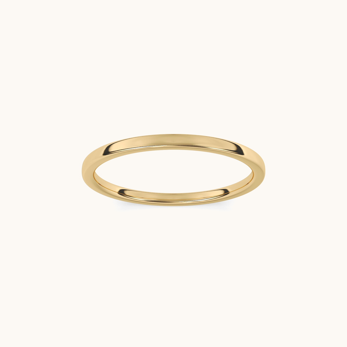 Slim 1.5mm Signature Band in 18k yellow gold, low side profile