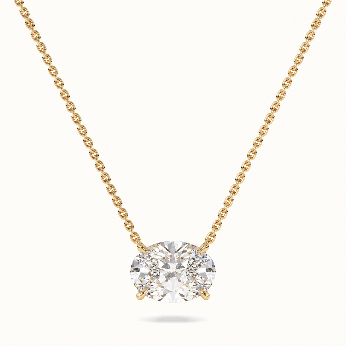 Oval Lab Diamond Pendant