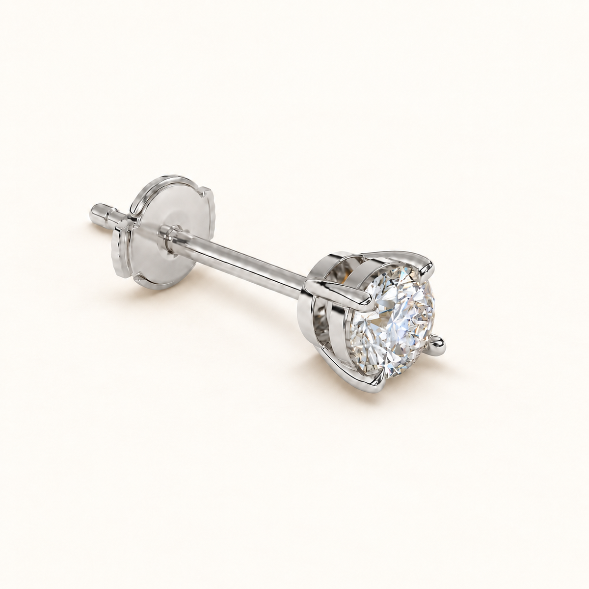 round brilliant studs 1 tcw platinum alpha back
