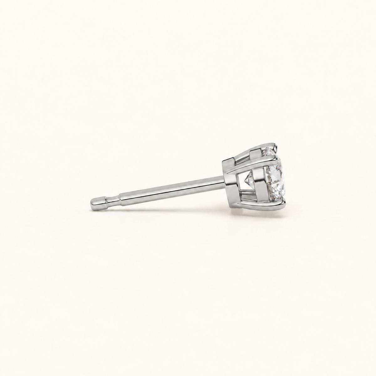 round brilliant studs 1 tcw platinum side
