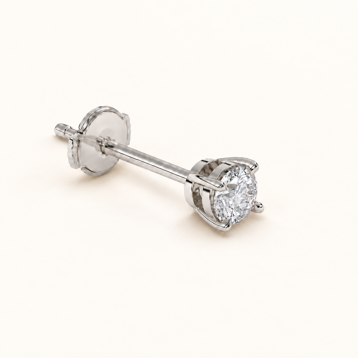 round brilliant studs 1 tcw white gold alpha back
