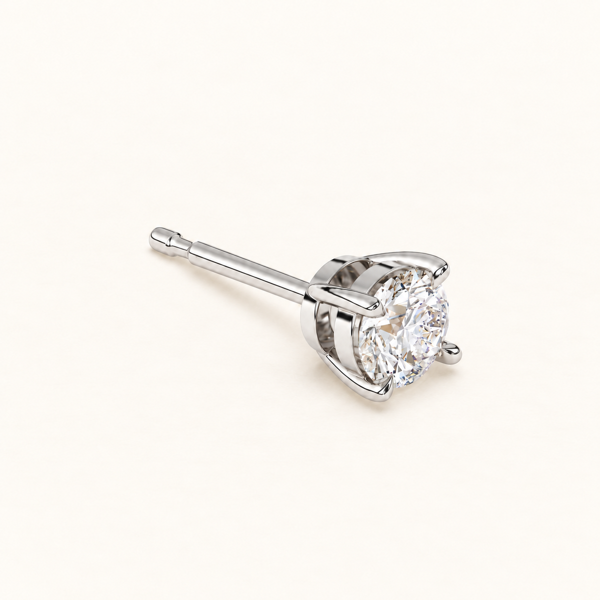 round brilliant studs 1p5 tcw white gold three quarter