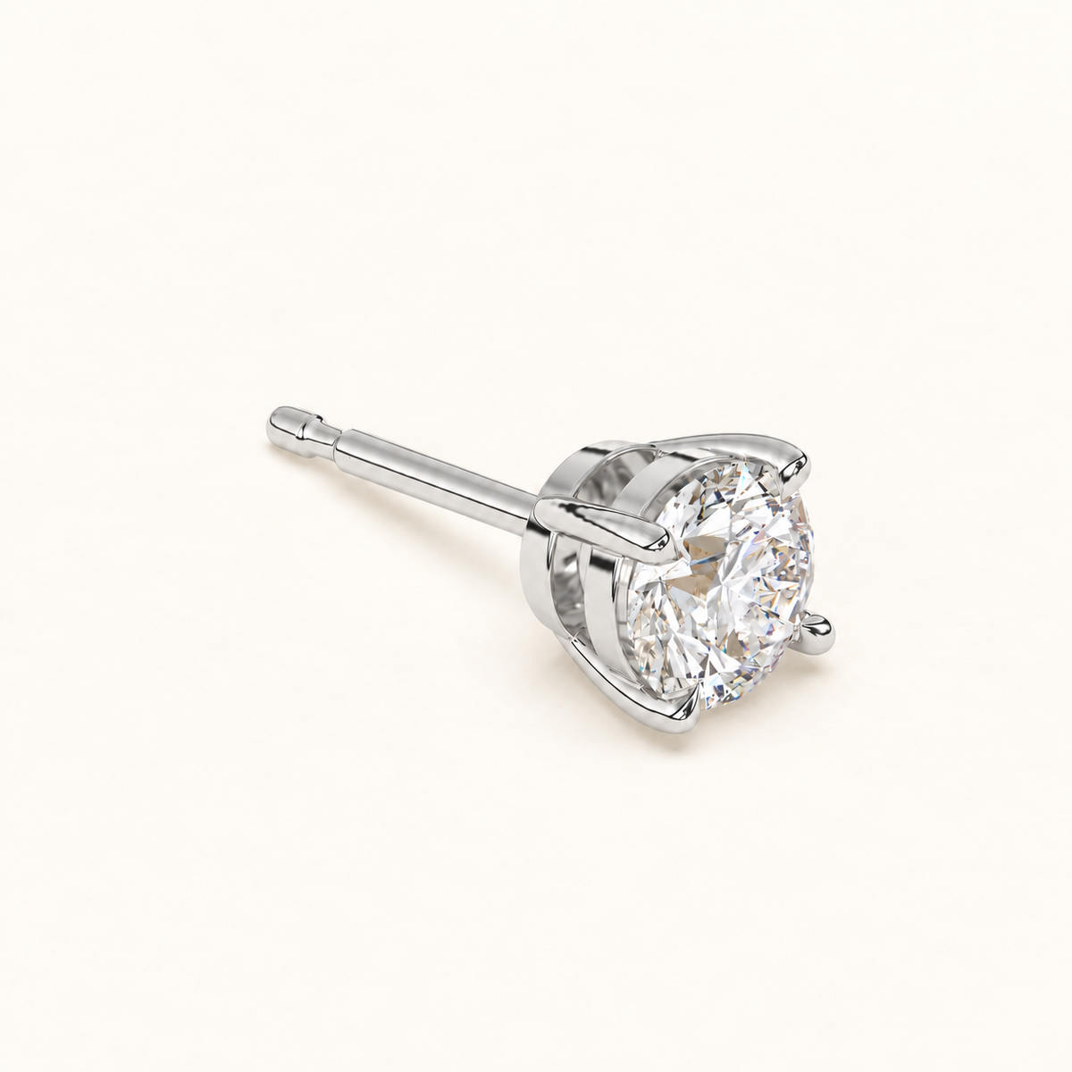 round brilliant studs 2 tcw platinum three quarter