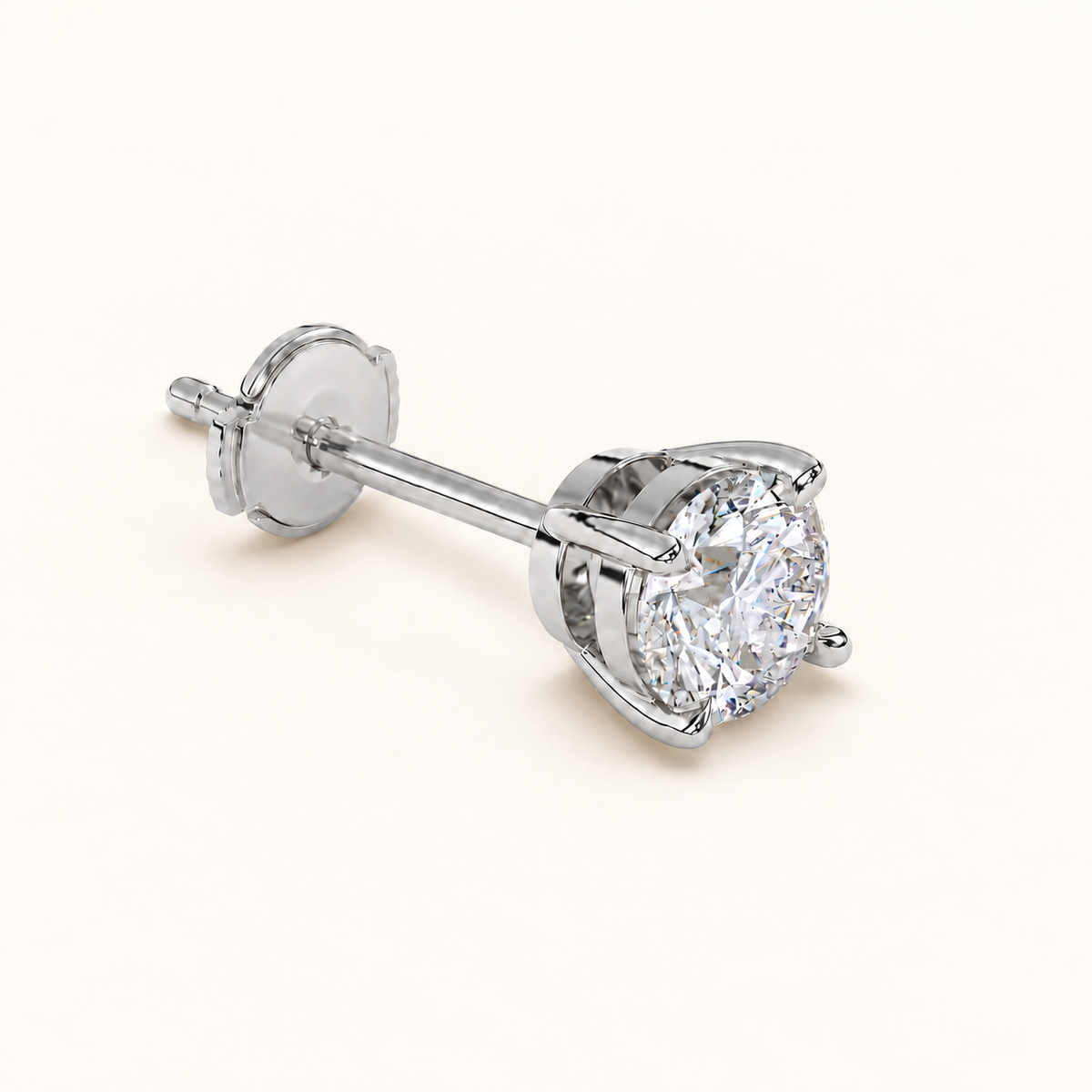 round brilliant studs 2 tcw white gold alpha back