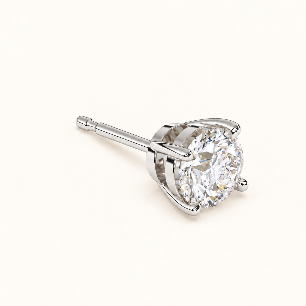 round brilliant studs 3 tcw platinum three quarter