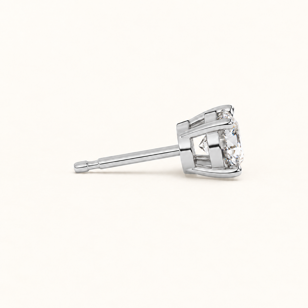round brilliant studs 3 tcw white gold side