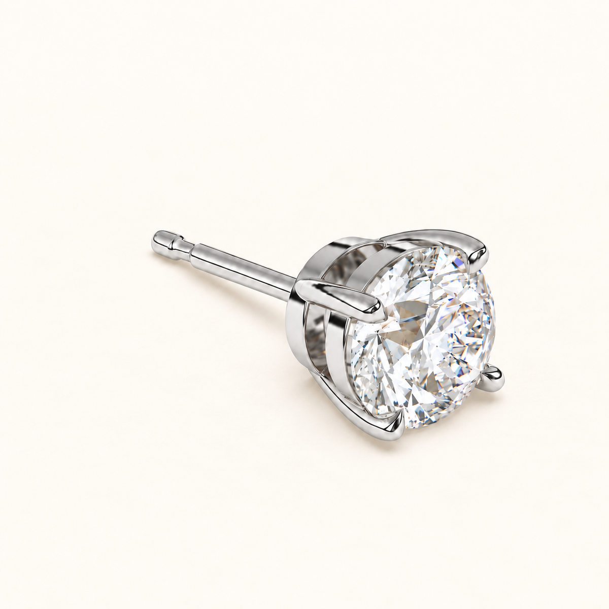 round brilliant studs 4 tcw platinum three quarter