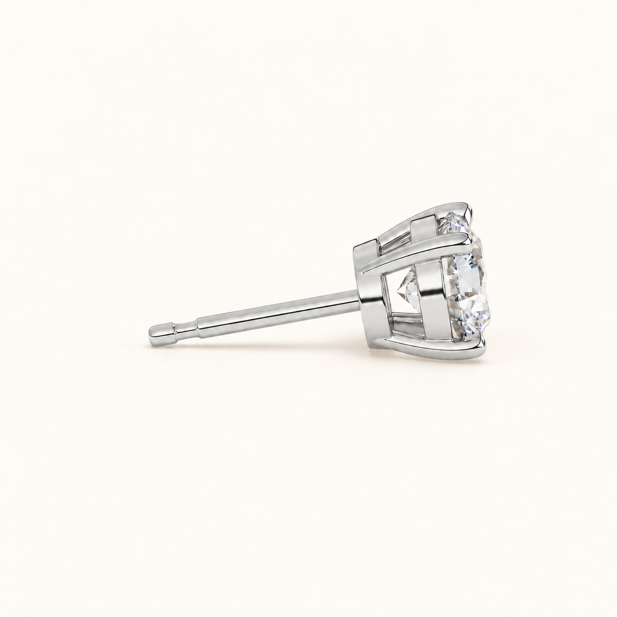 round brilliant studs 4 tcw white gold side