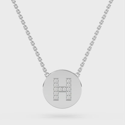 Lab Diamond Letter Pendant