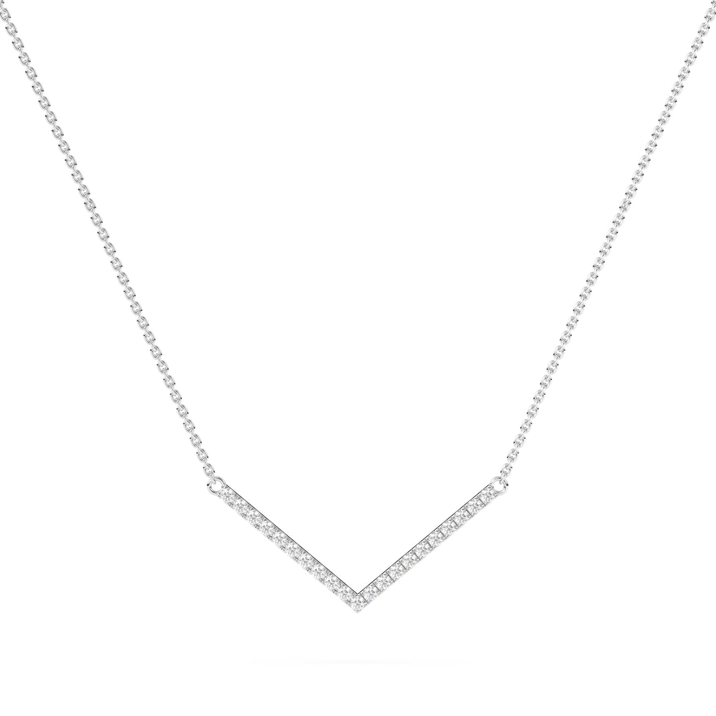 V Shape Diamond Pendant