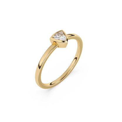 Trillion Lab Diamond Pinky Ring