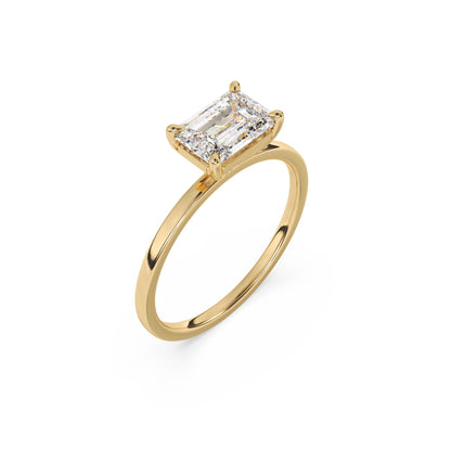 Emerald Landscape Lab Diamond Solitaire