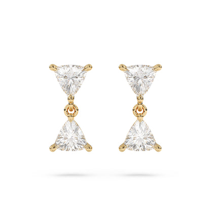 Trillion Diamond Drop Earrings