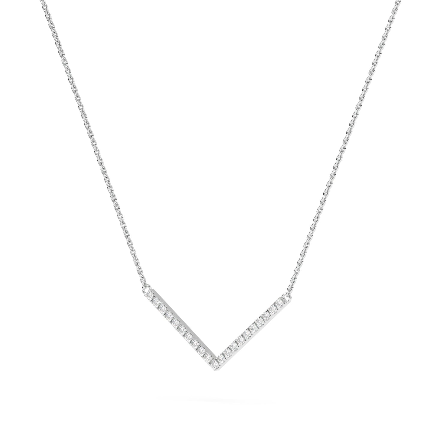 V Shape Diamond Pendant