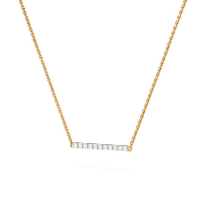 Gold Bar Diamond Pendant
