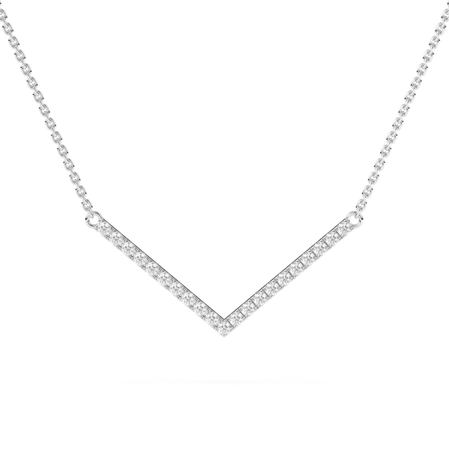V Shape Diamond Pendant