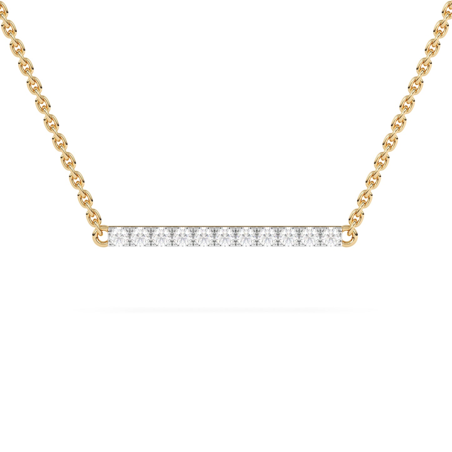 Gold Bar Diamond Pendant