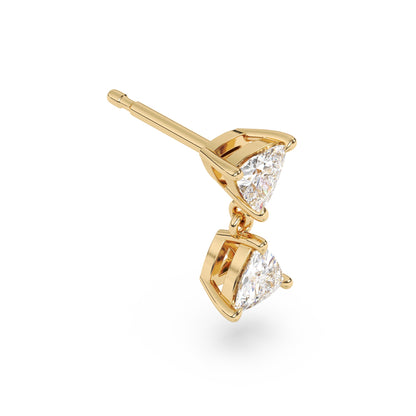 Trillion Diamond Drop Earrings