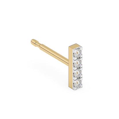 Gold Bar Lab Diamond Earrings