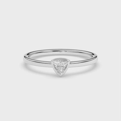 Trillion Lab Diamond Pinky Ring