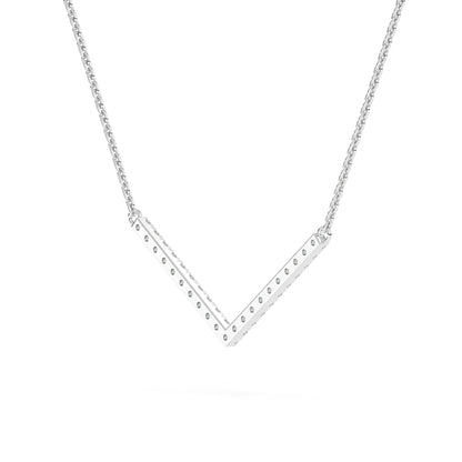 V Shape Diamond Pendant